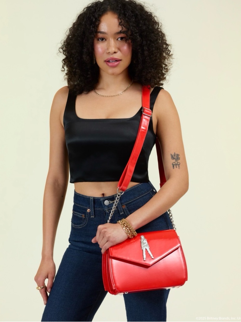 Loungefly Red Brittney Spears Crossbody with Chain Detail